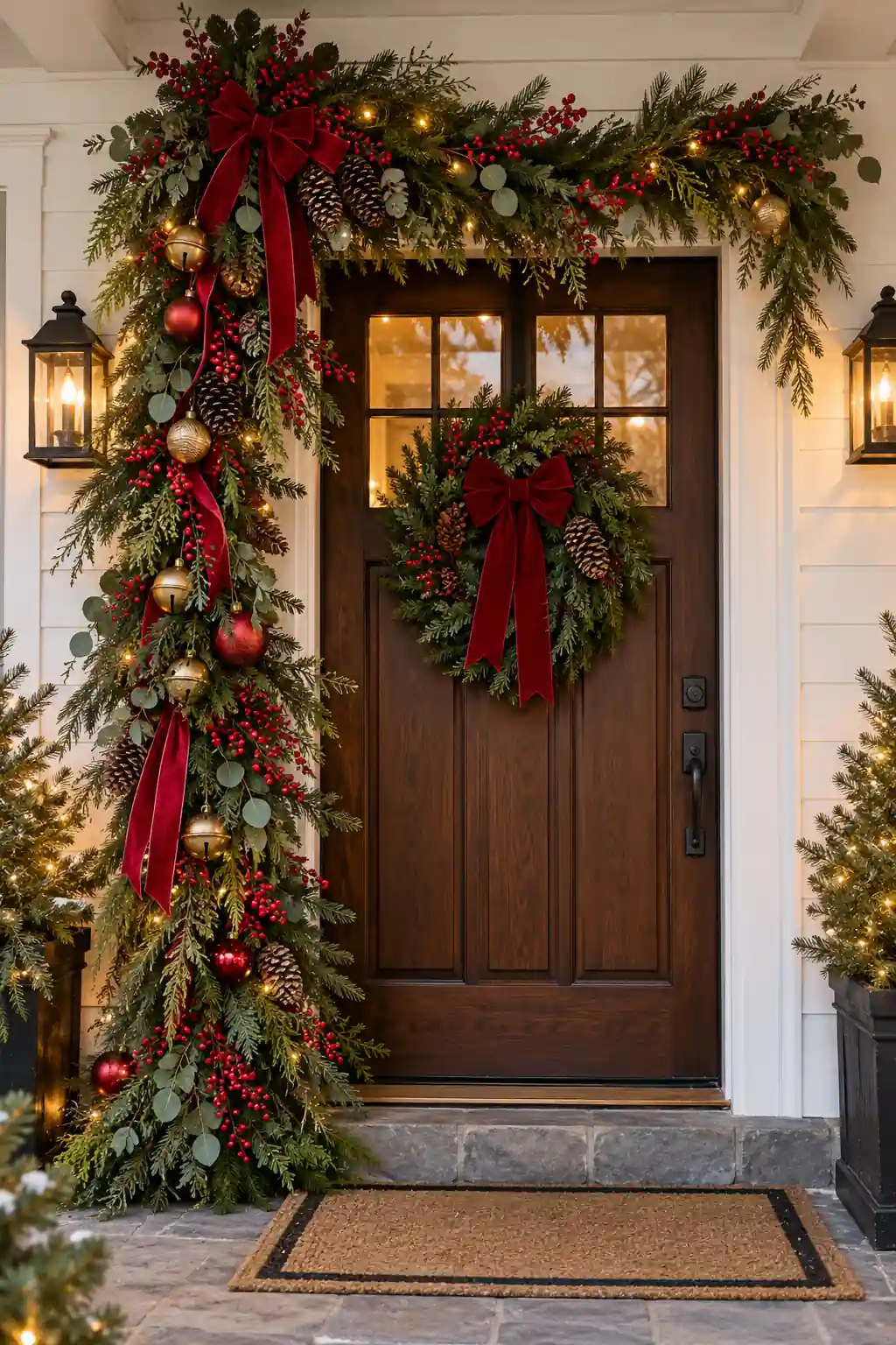 01 lush asymmetric pine garland