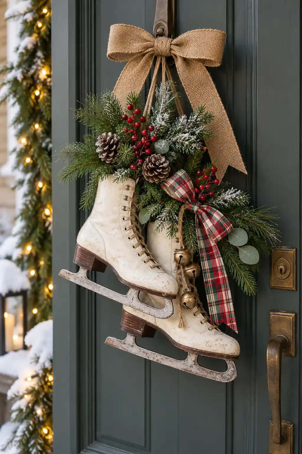 09 rustic ice skate door hanging