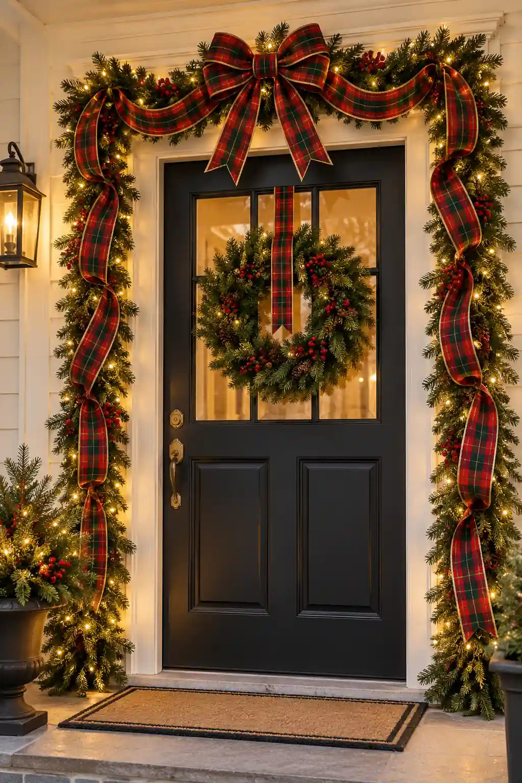 11 tartan ribbon door surround