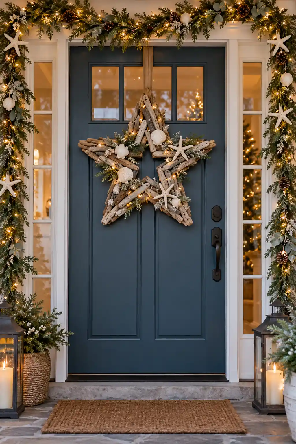 15 coastal driftwood star wreath