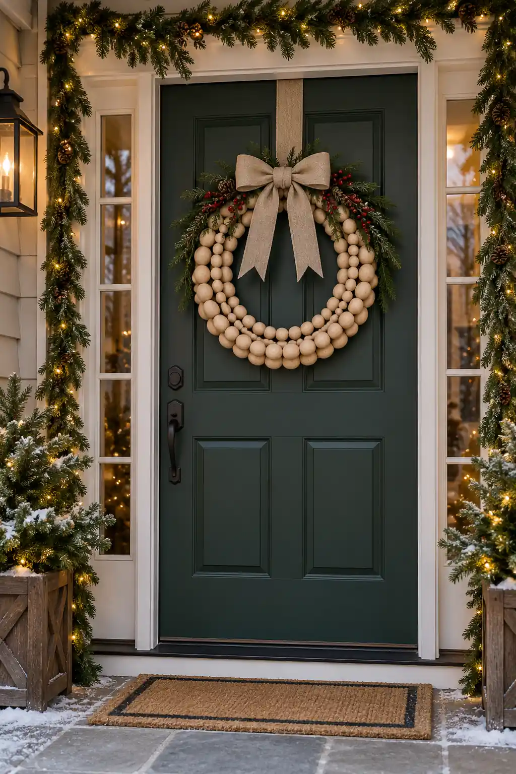 18 nordic wooden bead wreath