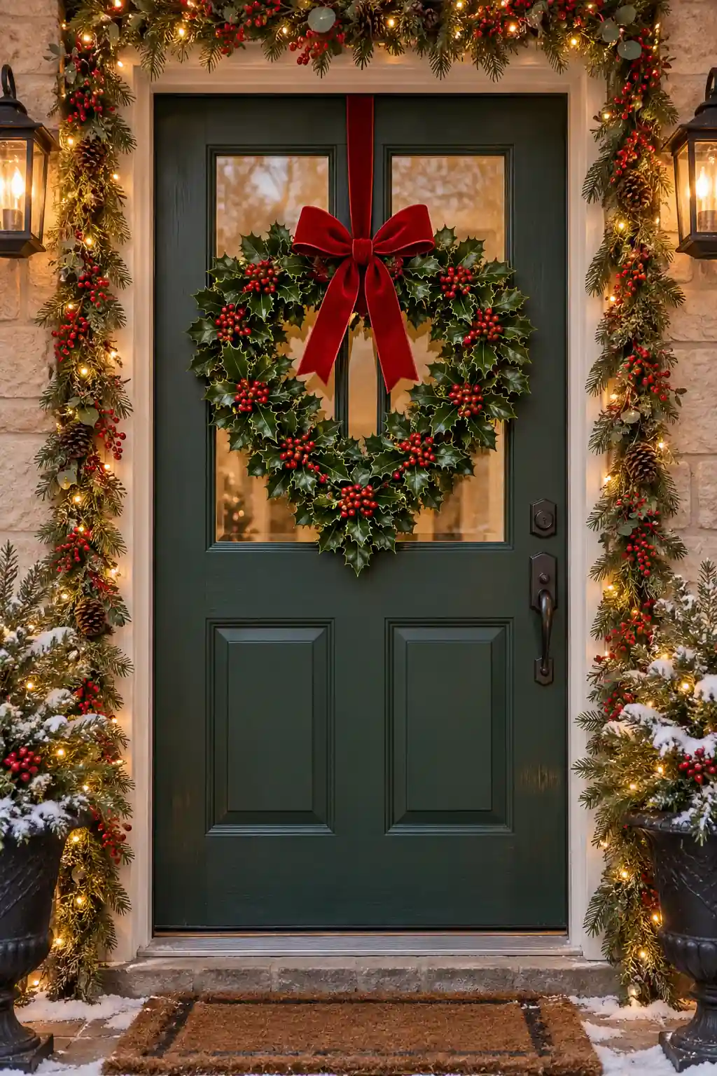 19 holly heart wreath