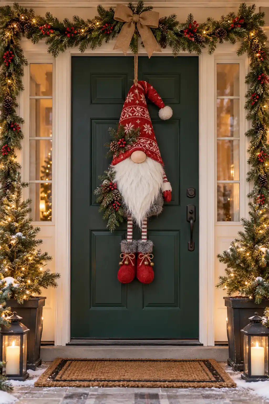 21 felt gnome hanging