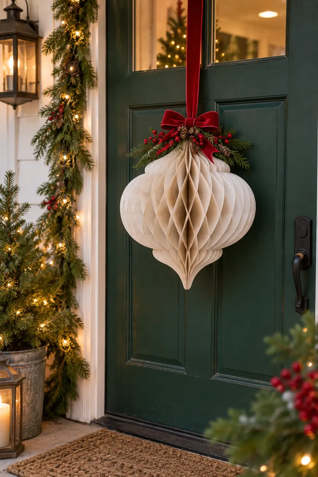 24 paper honeycomb ornament door
