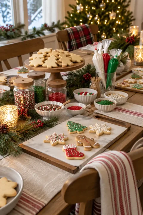 Cookie decorating station, one of these christmas events ideas
