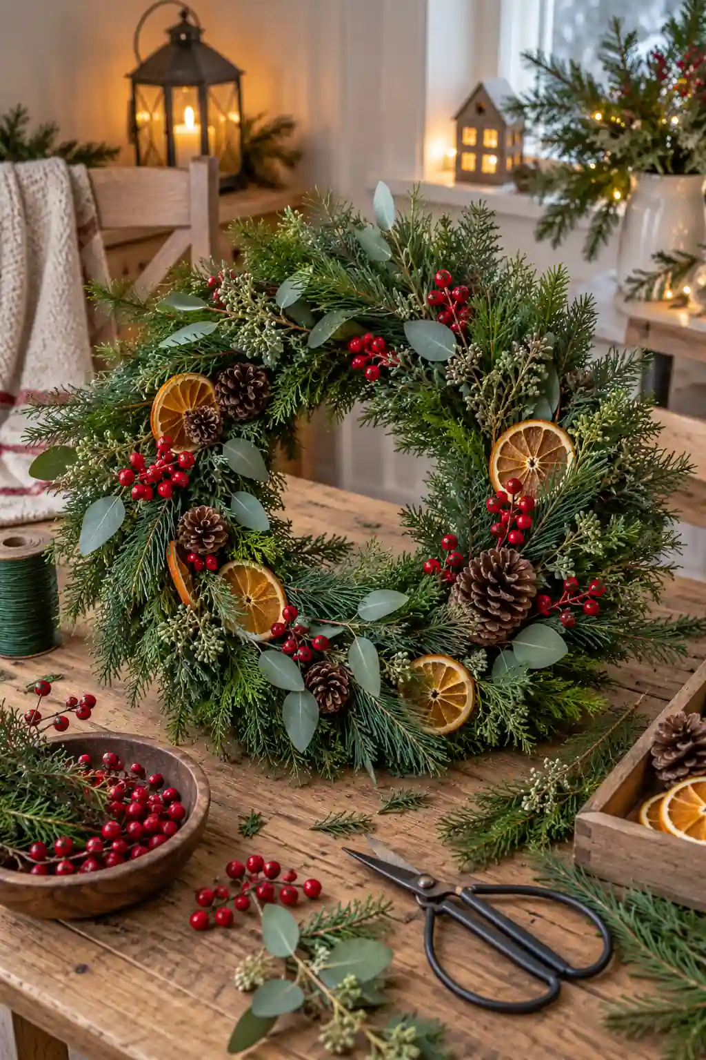 02 wreath making workshop table