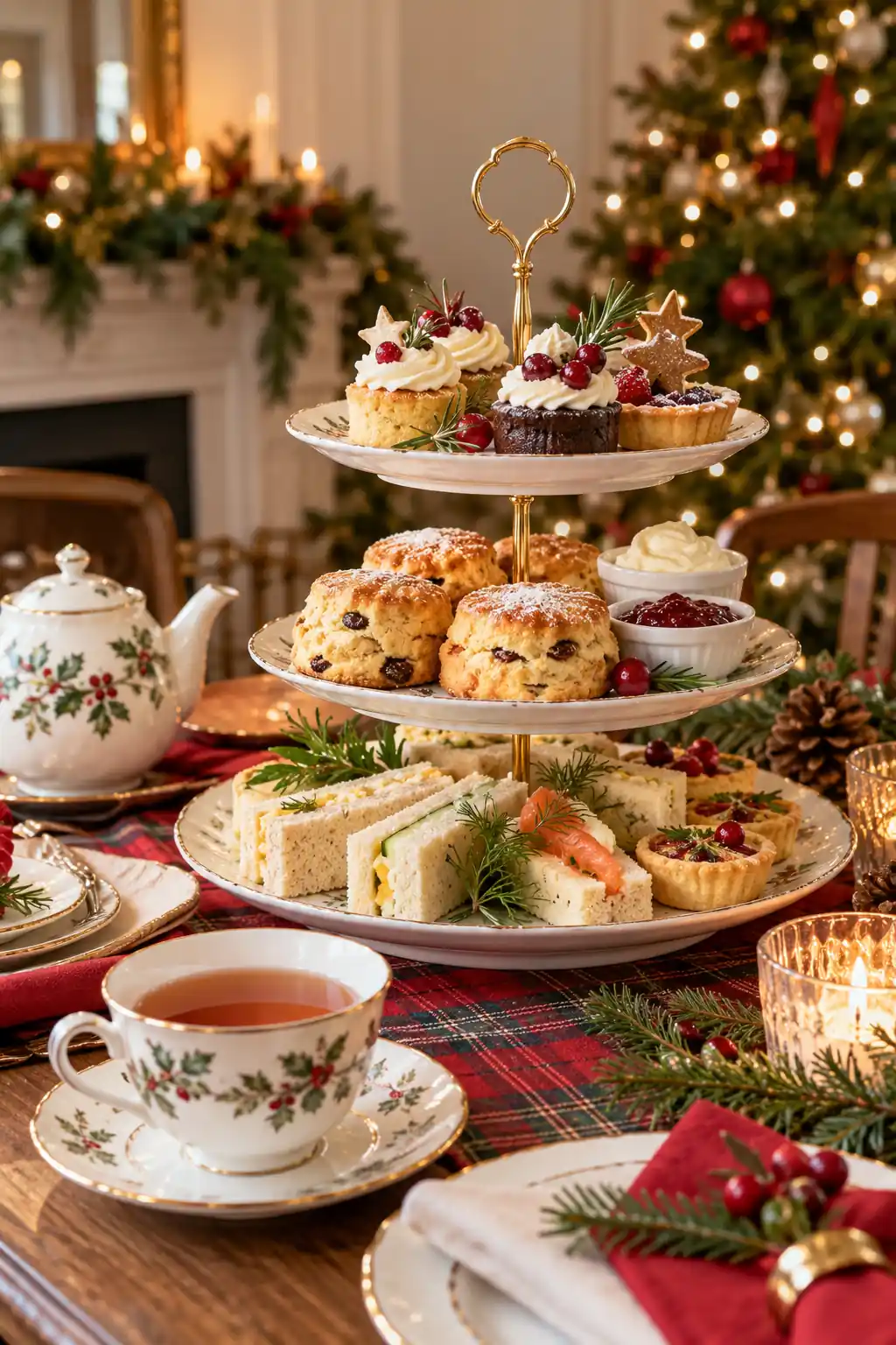 08 christmas afternoon tea setting