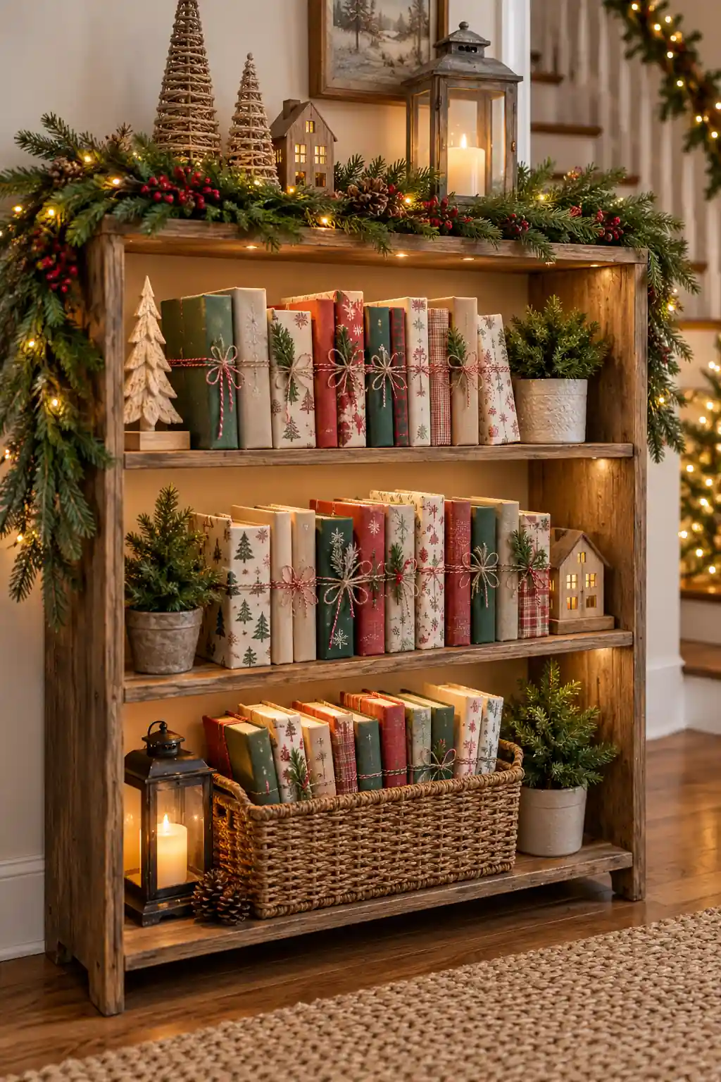 13 festive book exchange shelf