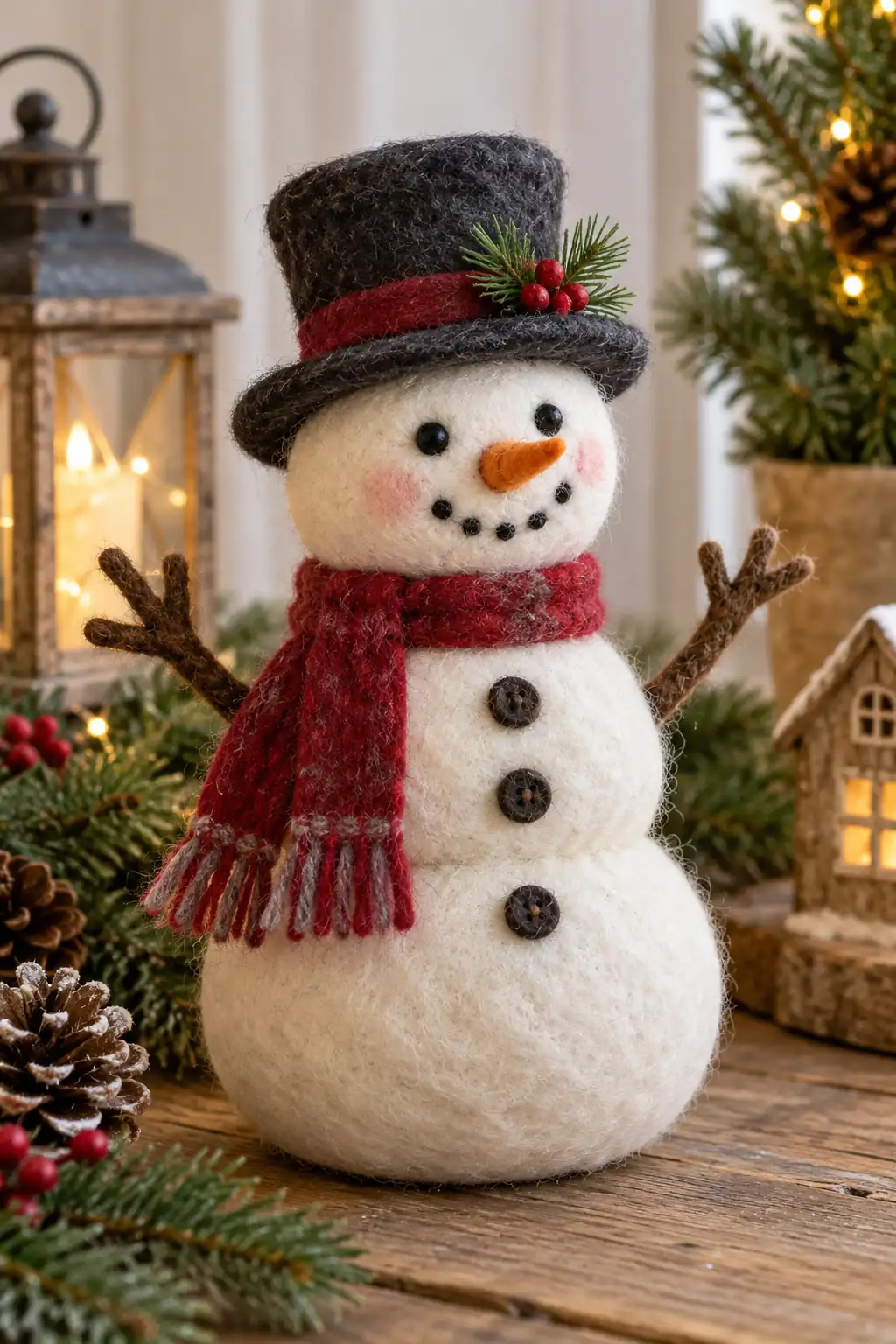 03 felted wool snowman