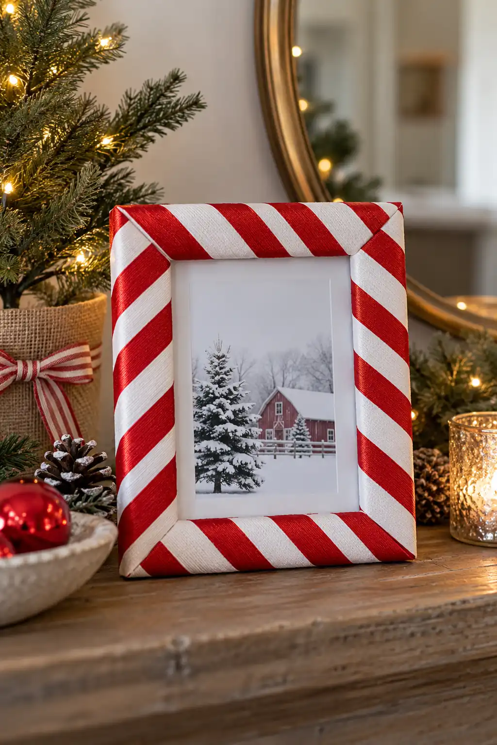 02 candy cane striped frame