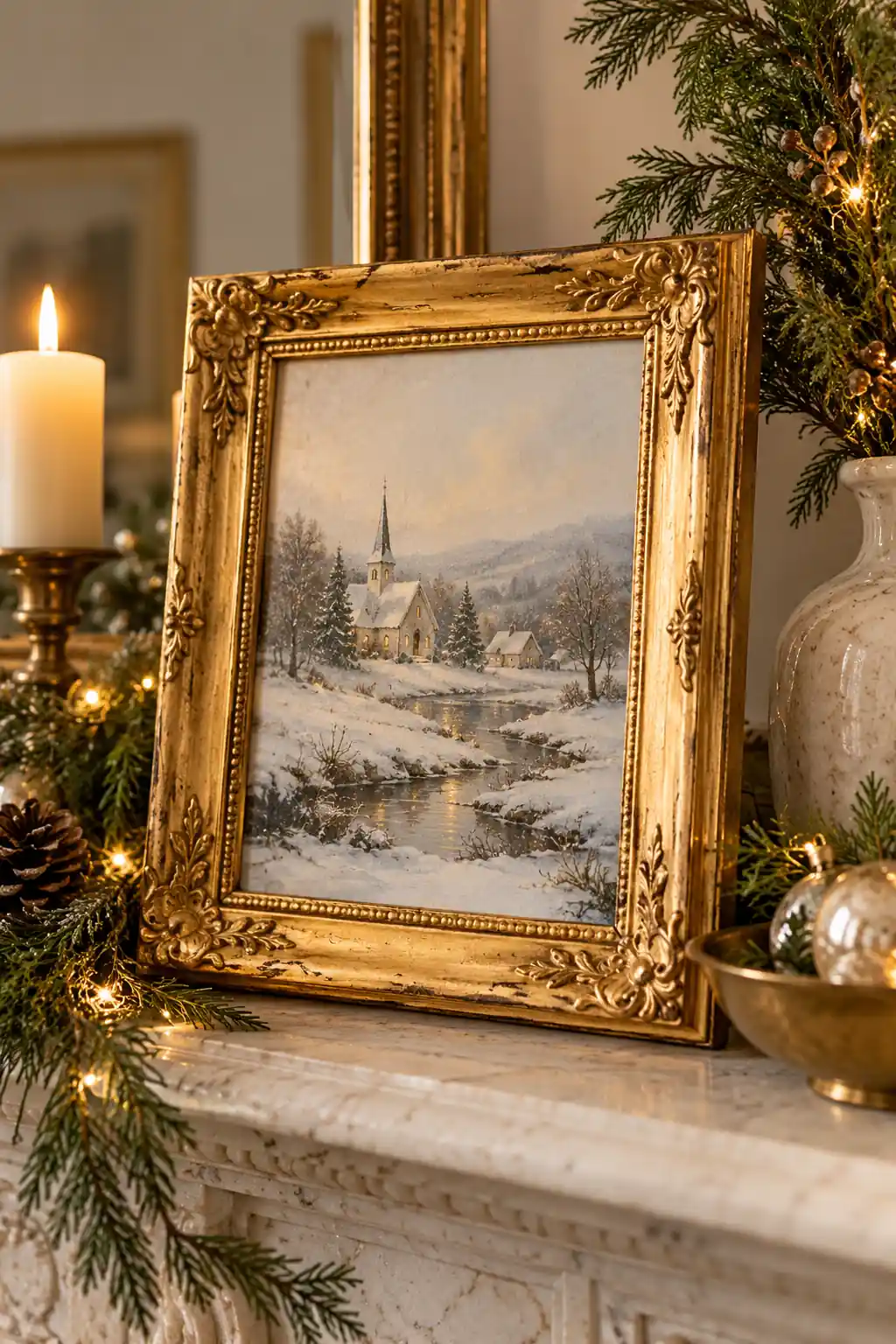 07 gold leaf vintage frame