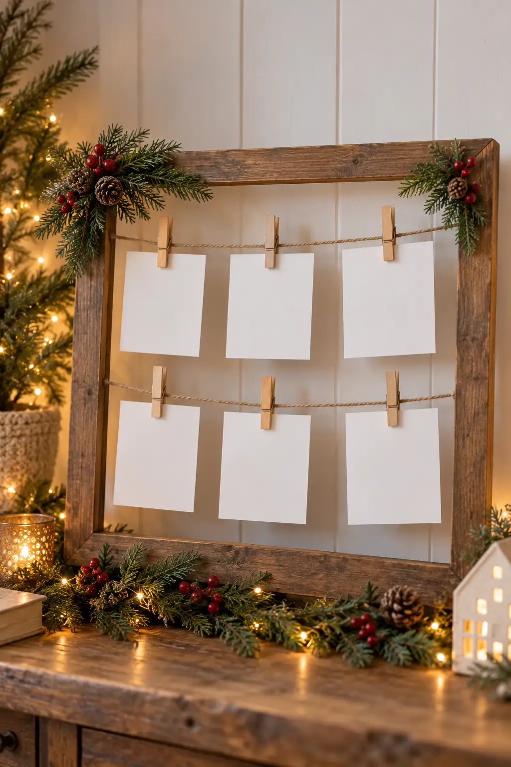 08 clothespin photo string frame blank inserts