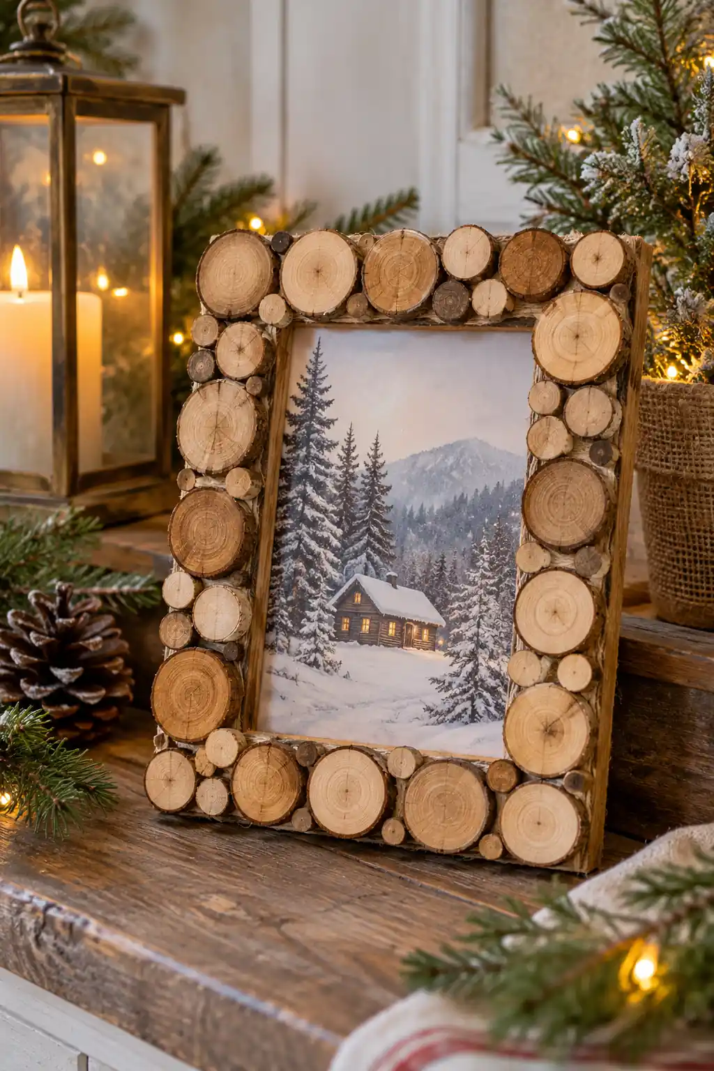 09 wood slice frame