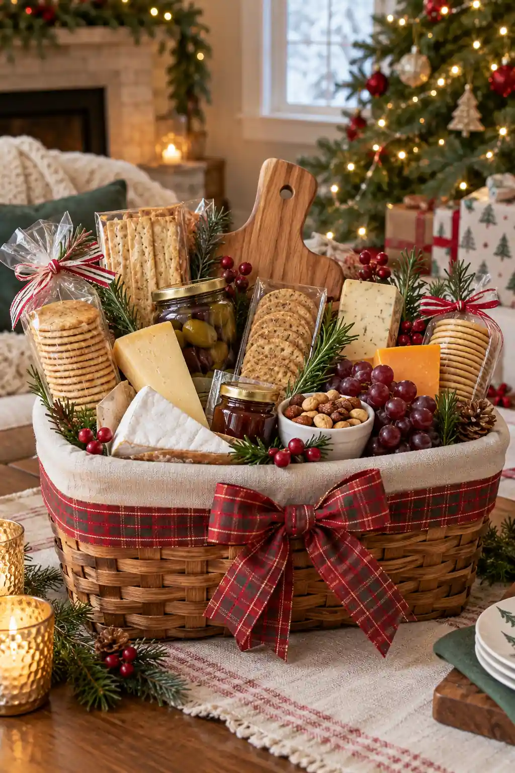 15 cheese and crackers basket