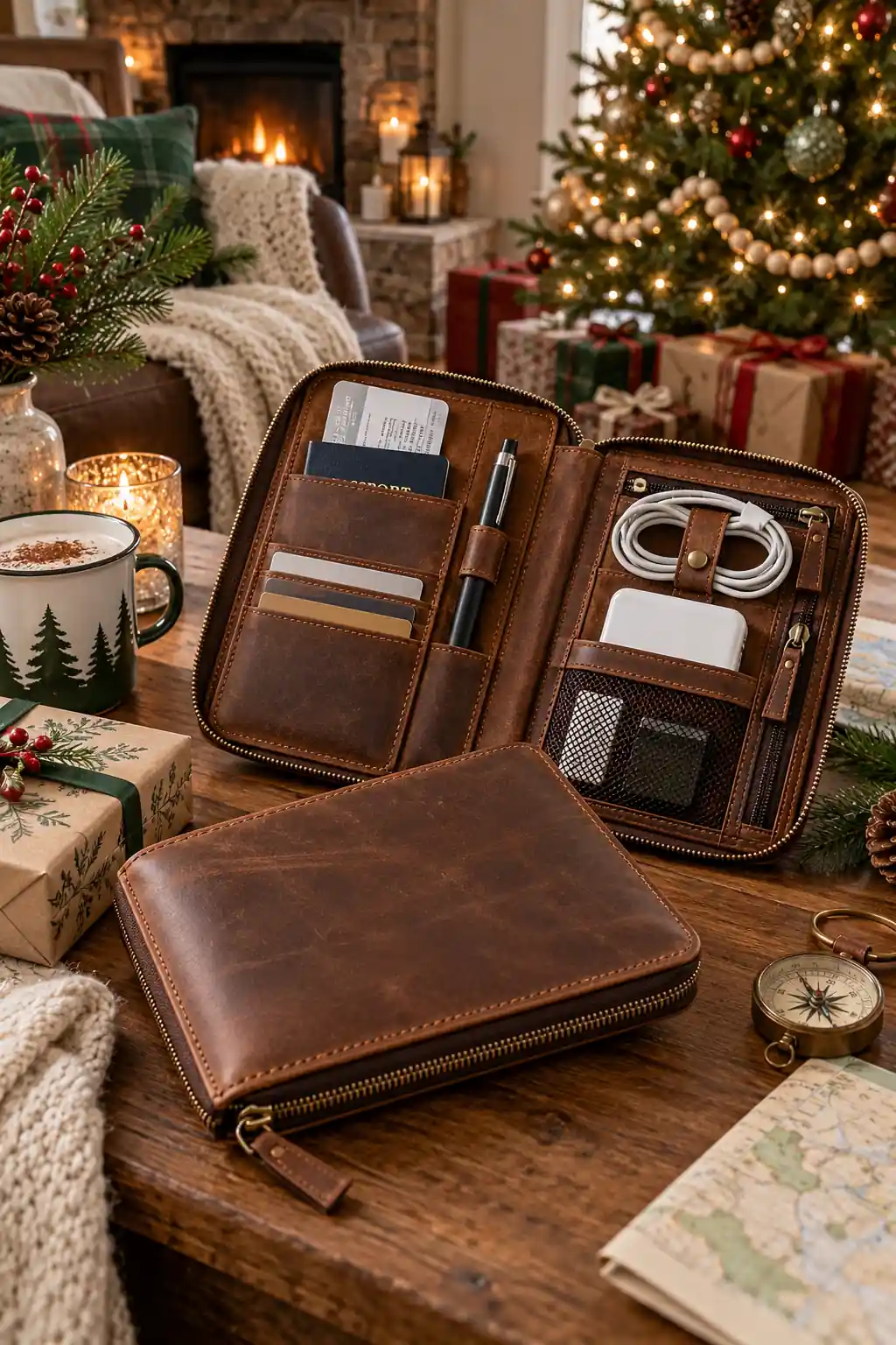 01 leather travel organizer