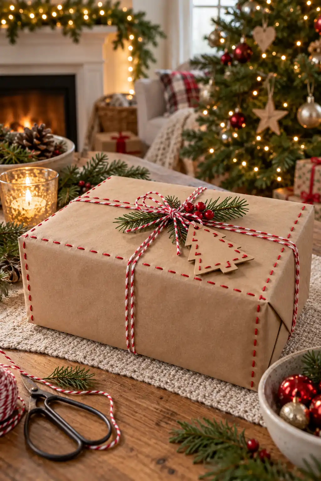 12 stitched paper parcel