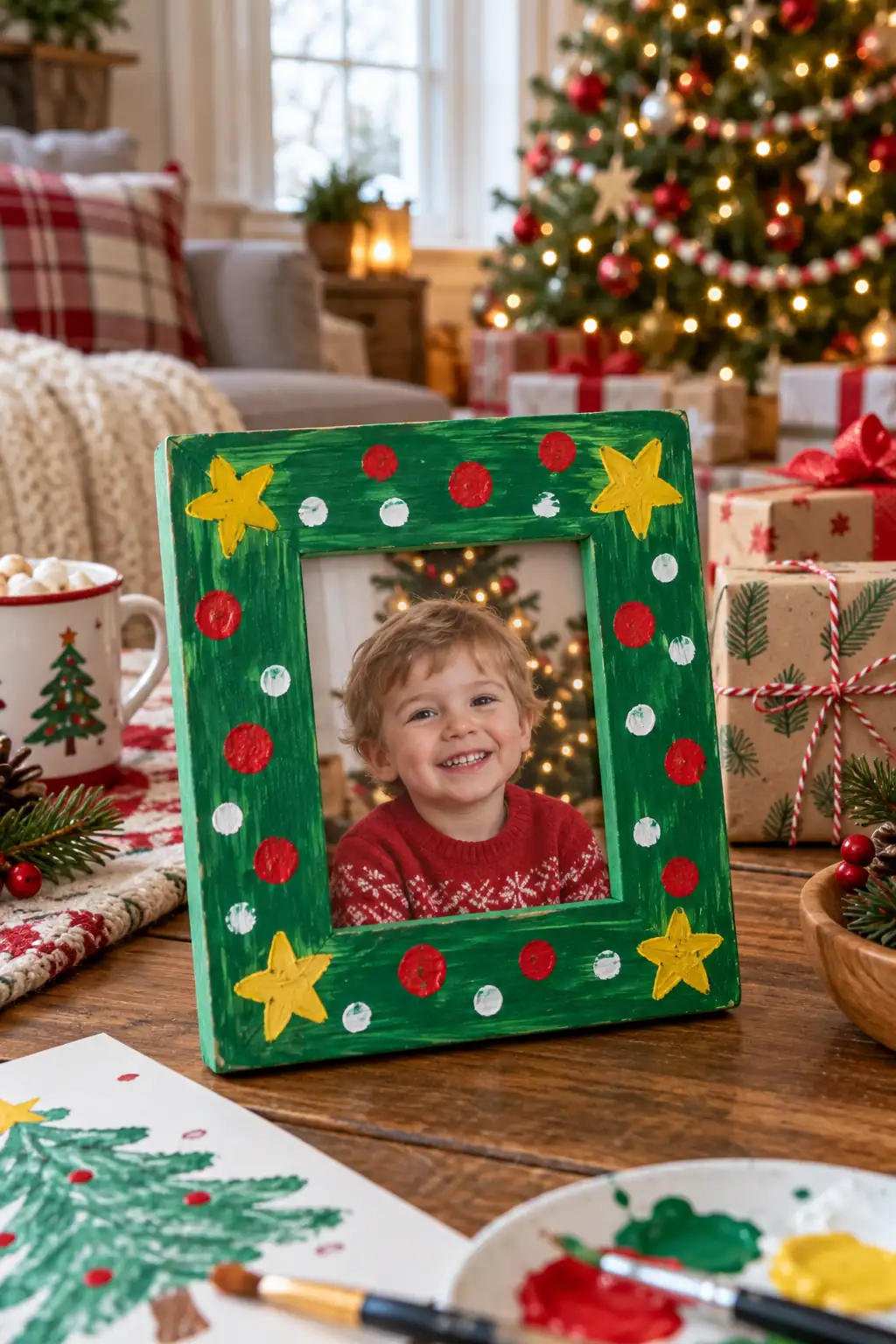 06 painted wood photo frame