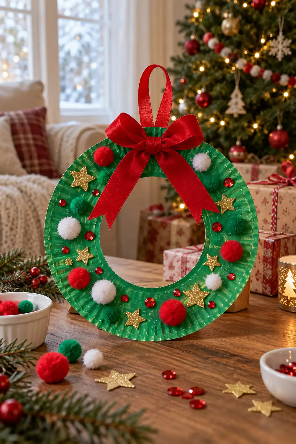 09 paper plate wreath