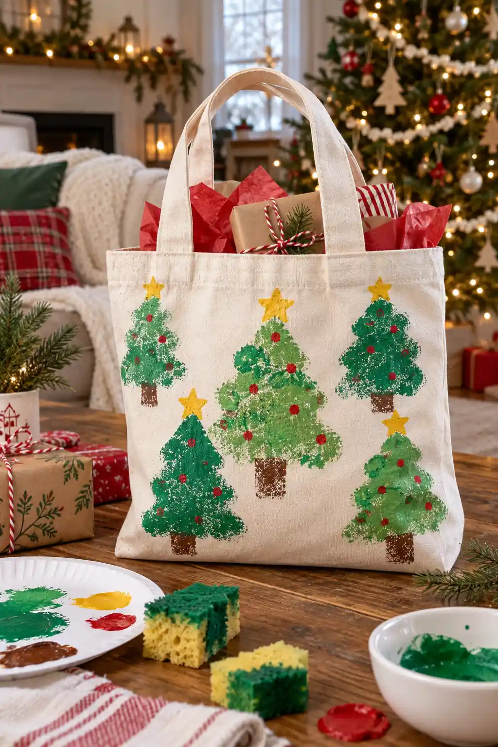 11 sponge printed tote