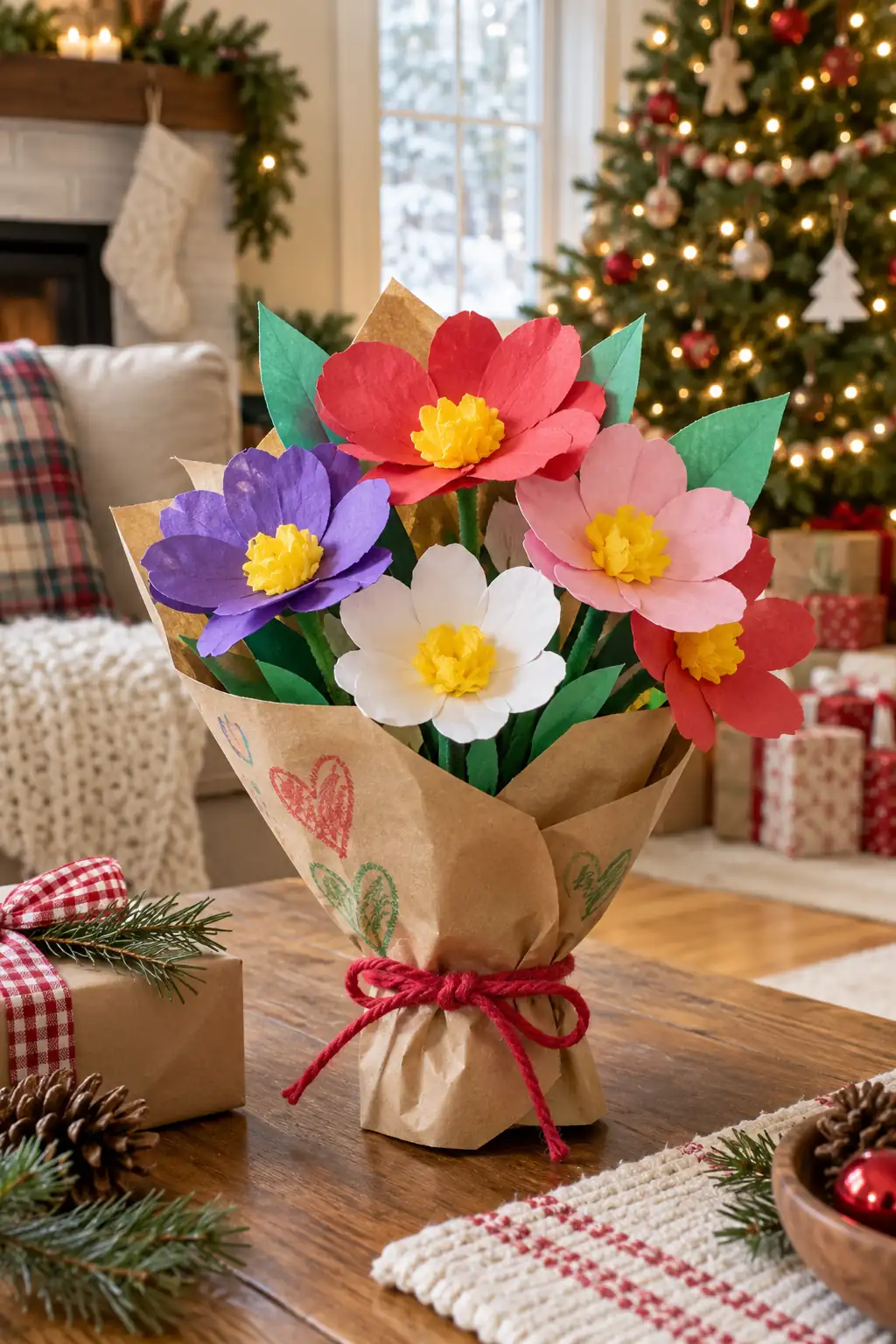 14 paper flower bouquet