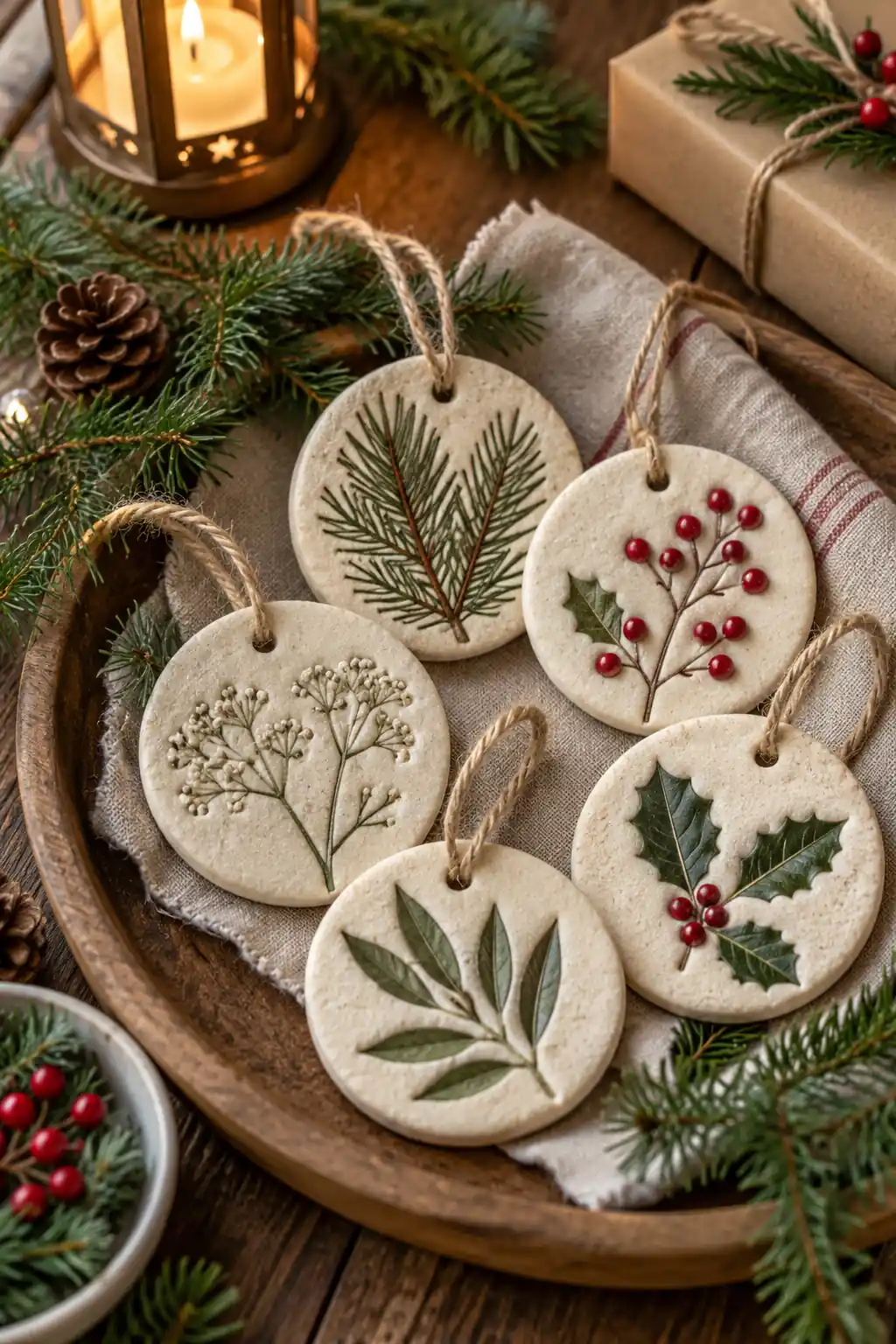 02 salt dough botanical ornaments