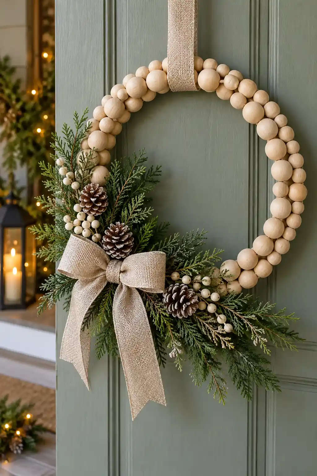 06 wooden bead wreath