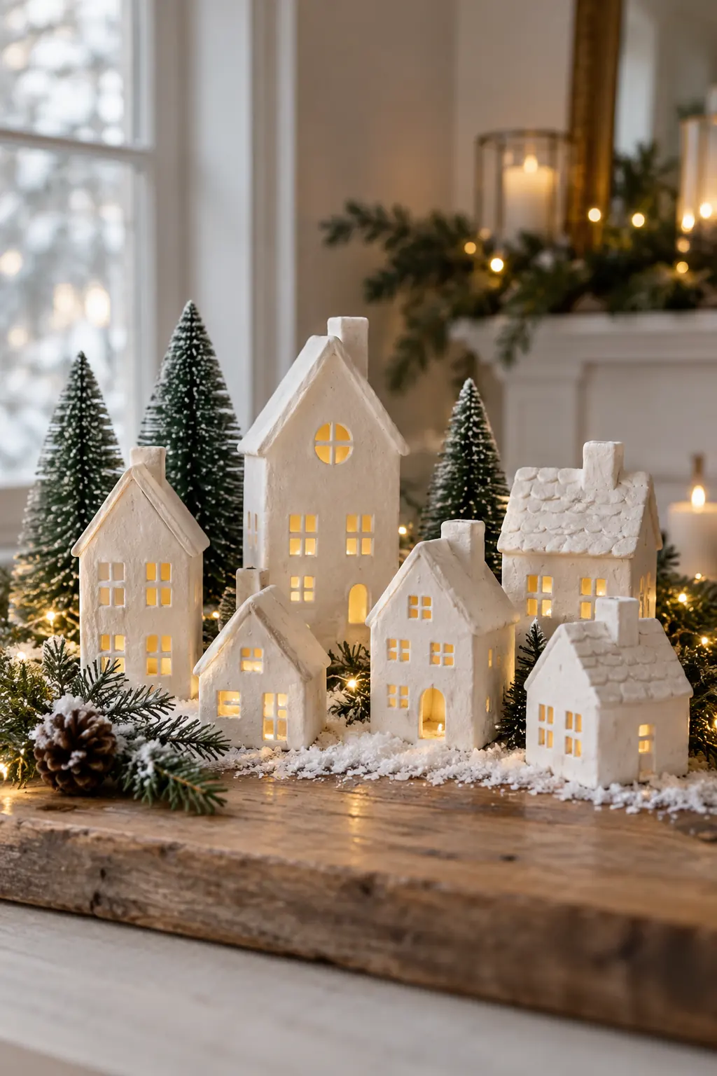 10 air dry clay winter village