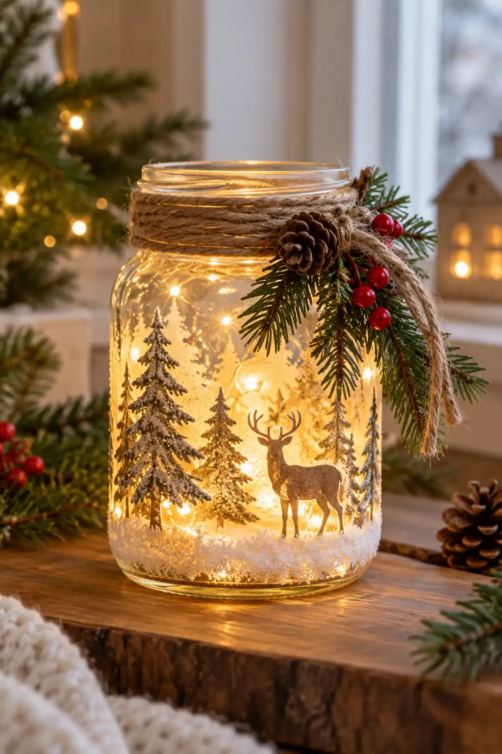 15 recycled jar led lantern