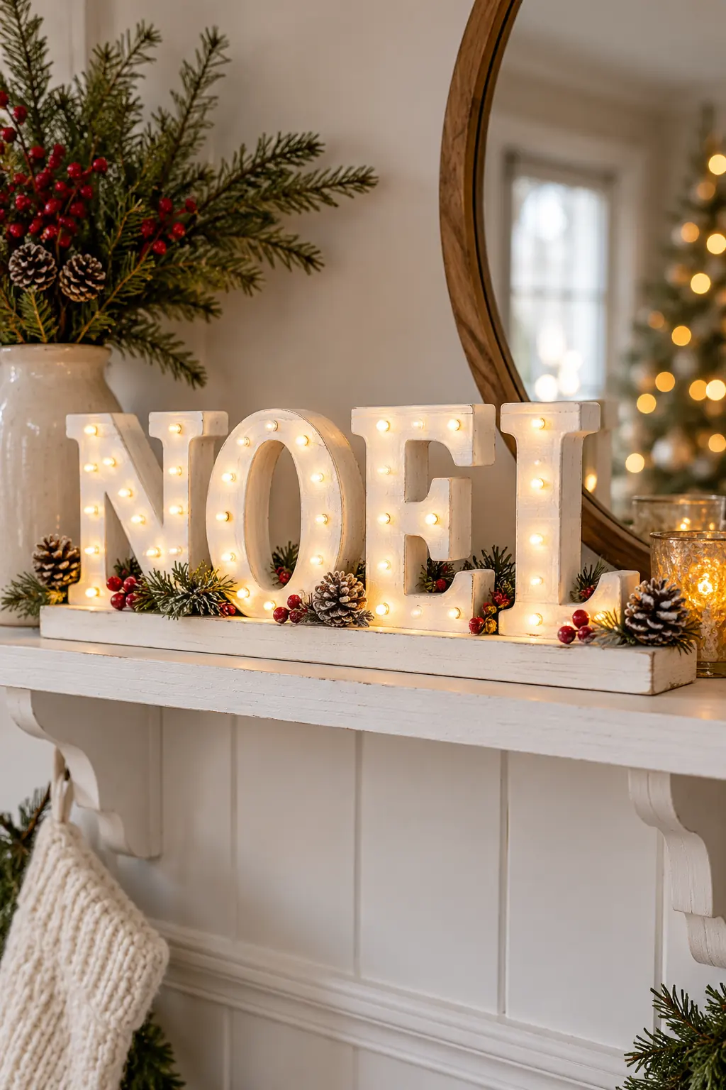 03 white noel marquee shelf
