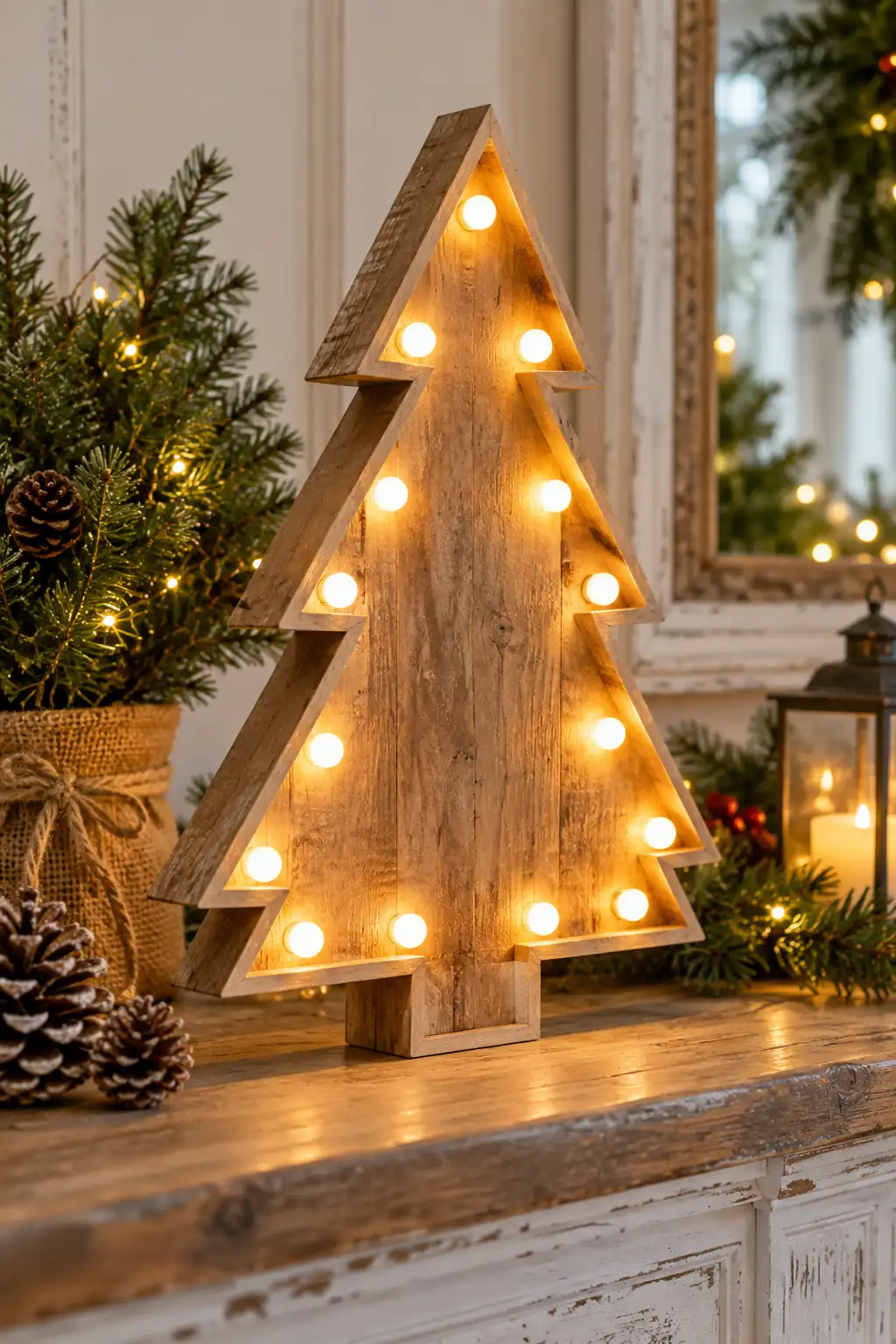 Christmas tree shaped light marquee, one of these christmas marquee ideas