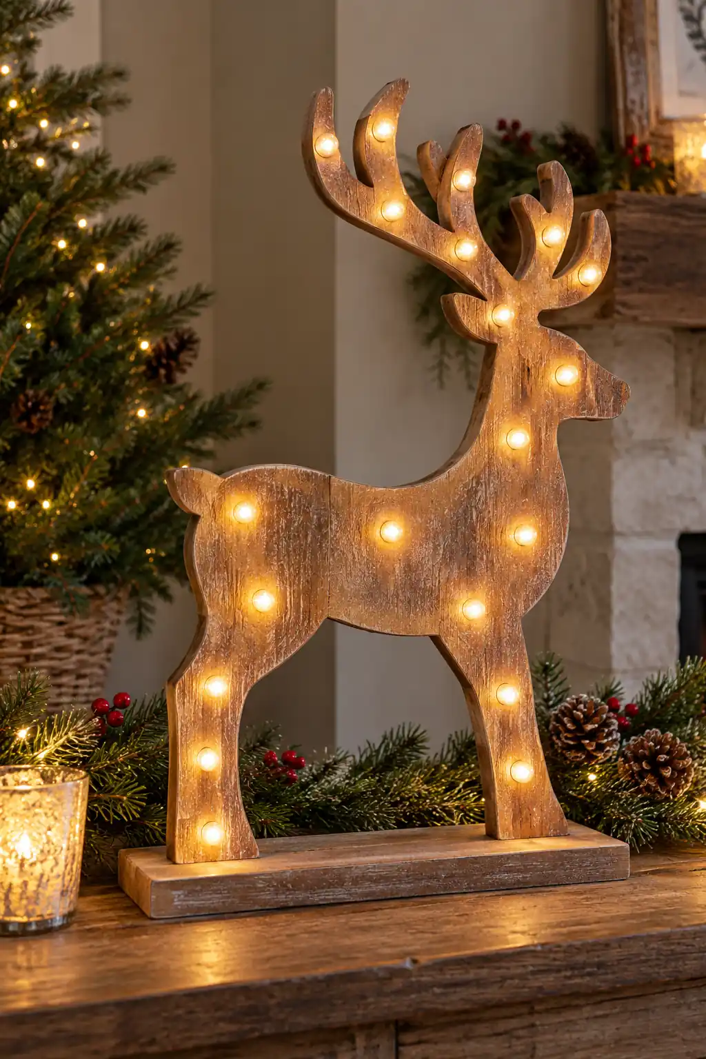 06 reindeer silhouette bulb marquee