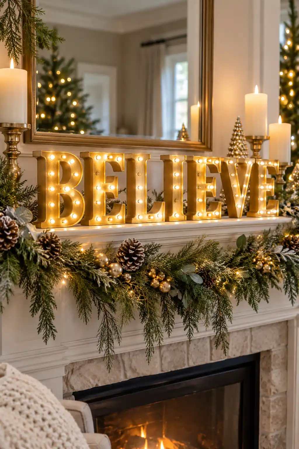 08 gold believe mantel marquee