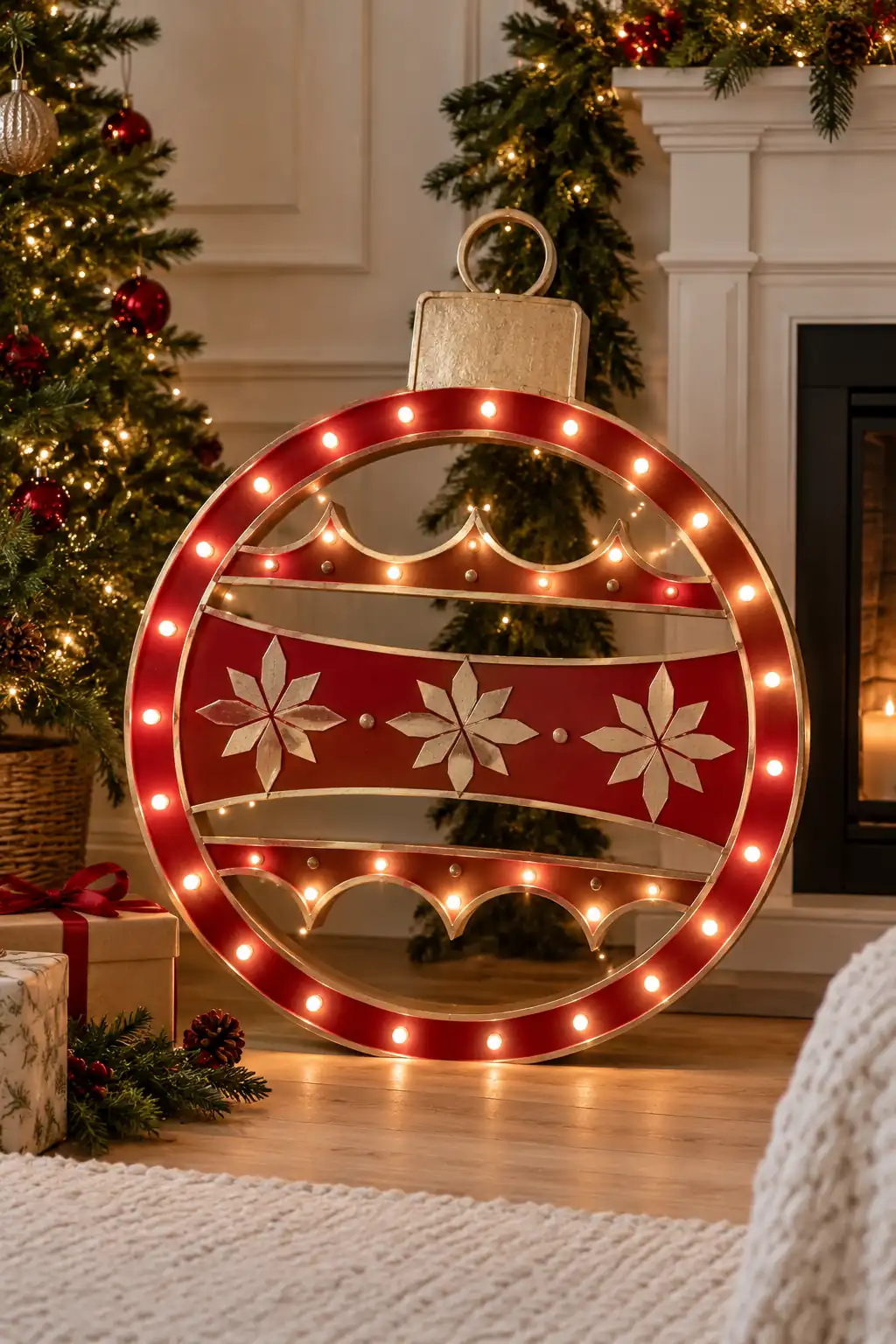 16 oversized ornament shaped led marquee