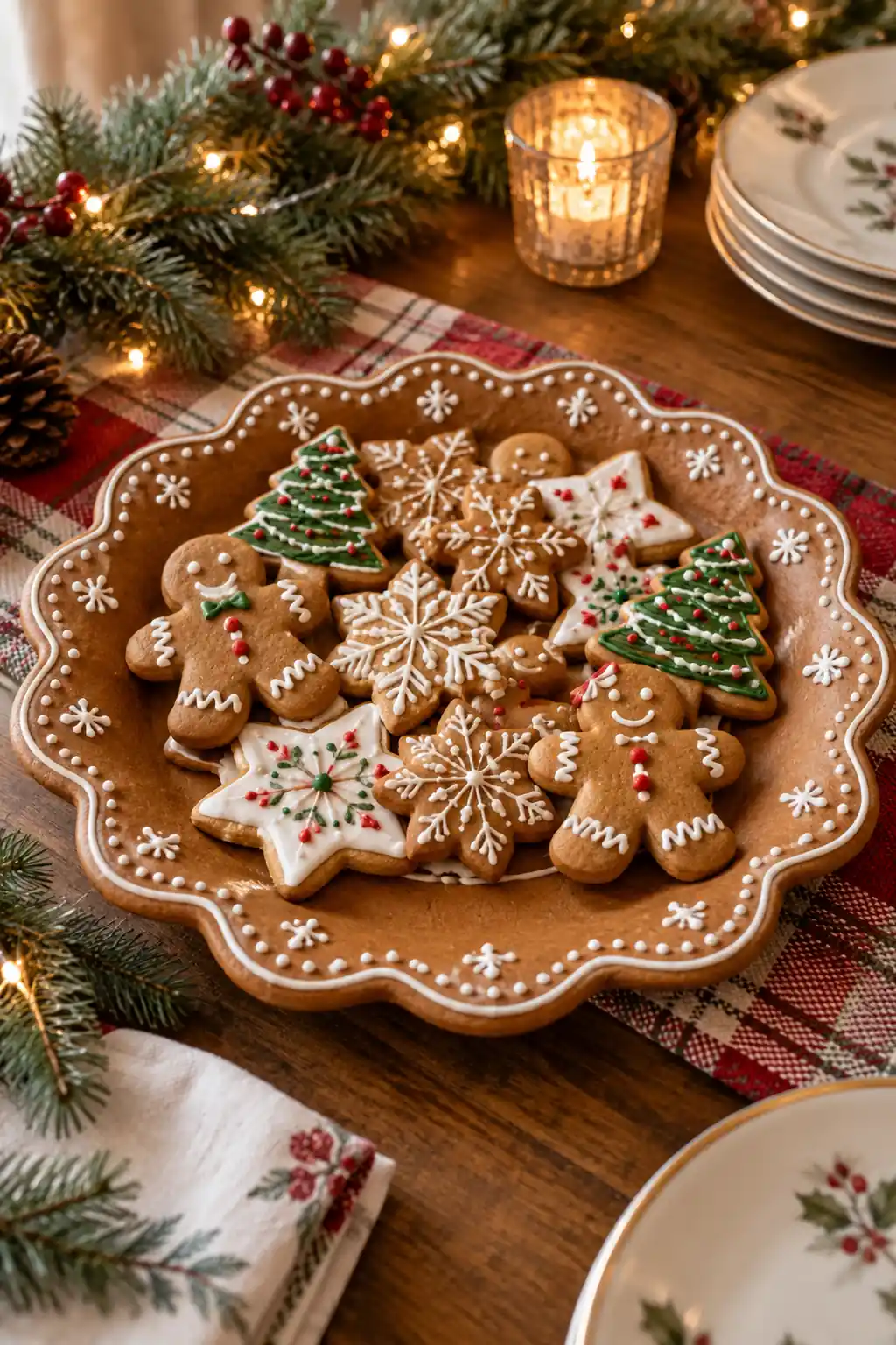 06 gingerbread cookie serving platter