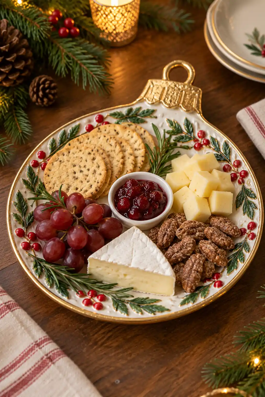 13 ornament shaped appetizer plate