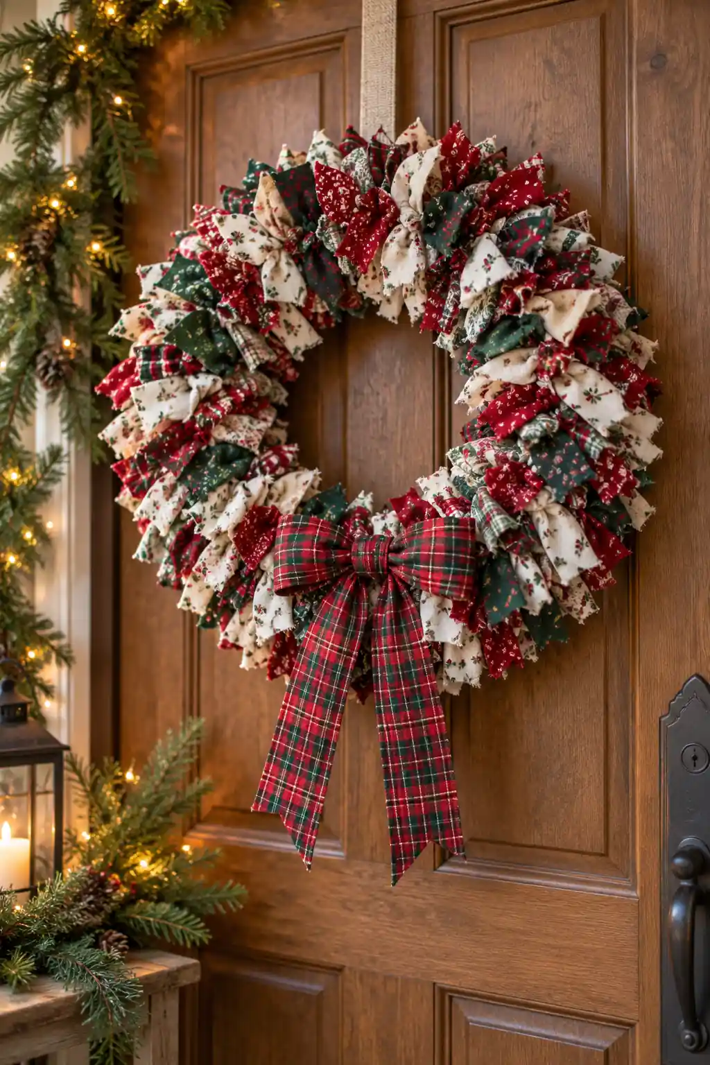 08 scrap fabric wreath quilt