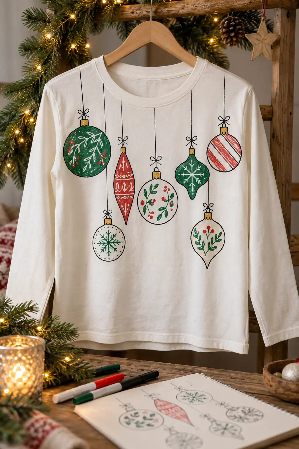 17 fabric marker doodle ornaments shirt