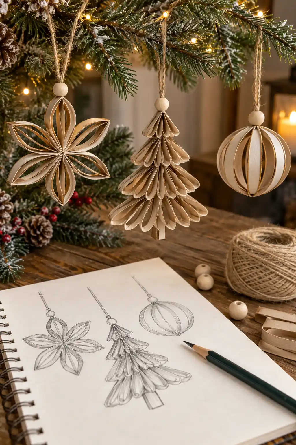 03 pencil hanging ornaments sketch