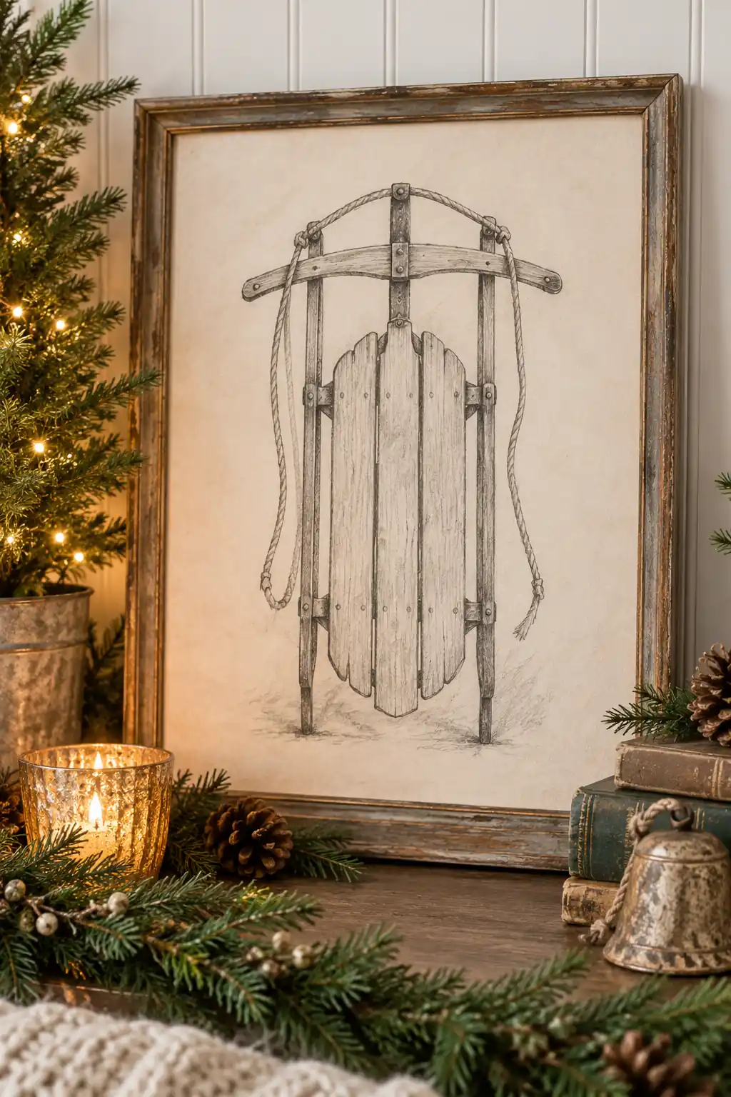 06 graphite vintage sled sketch
