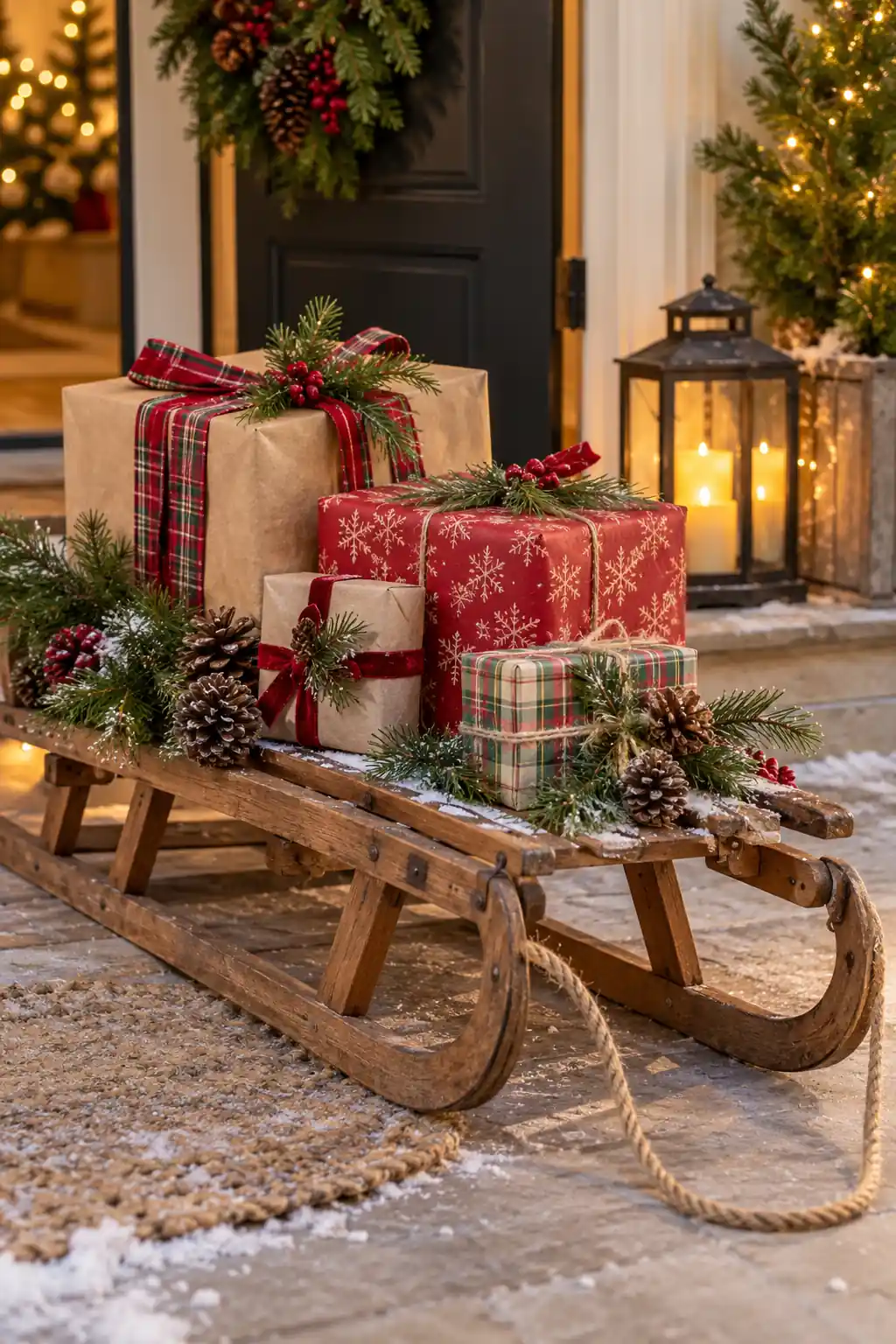 12 sled with gift boxes