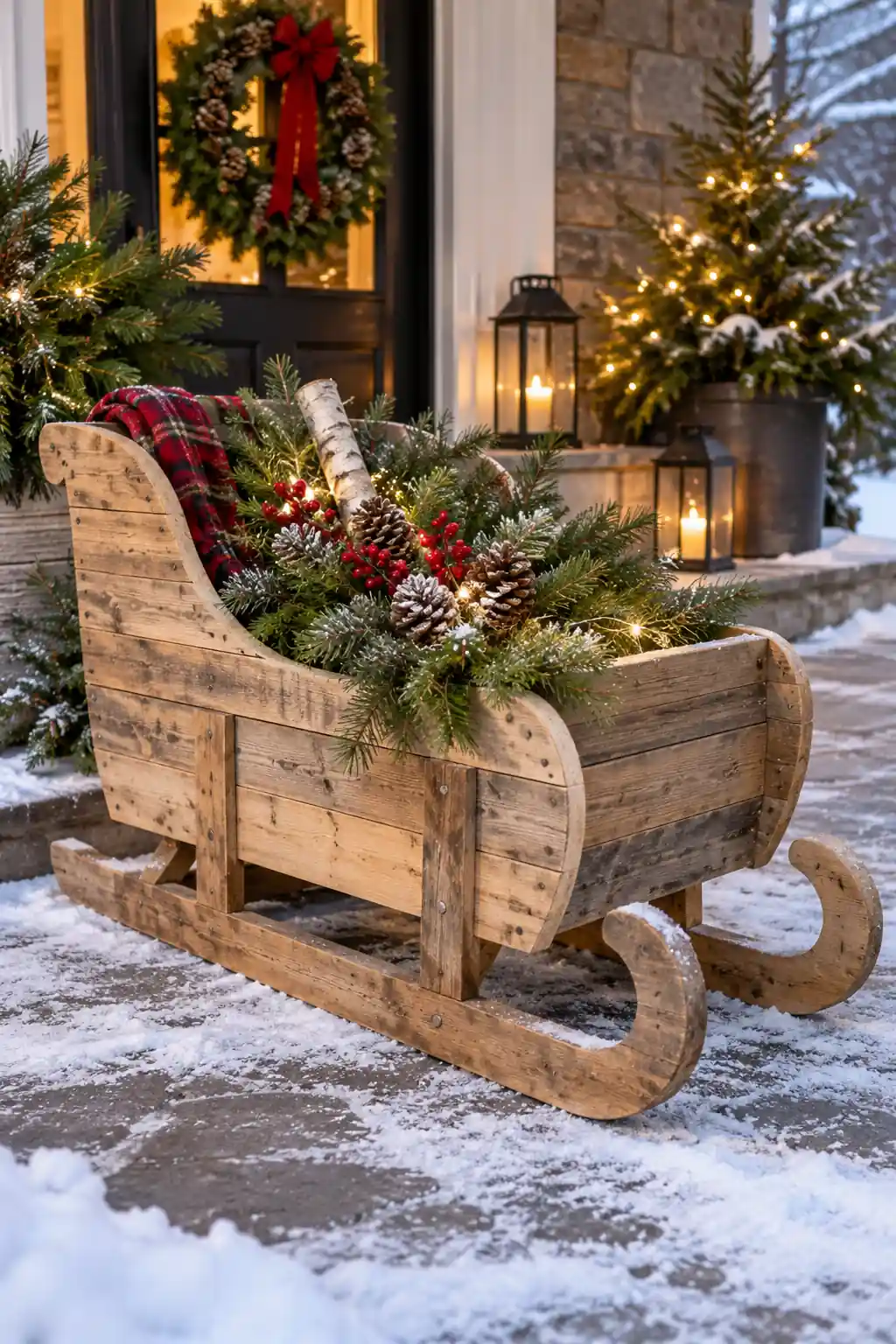 02 pallet wood garden sleigh
