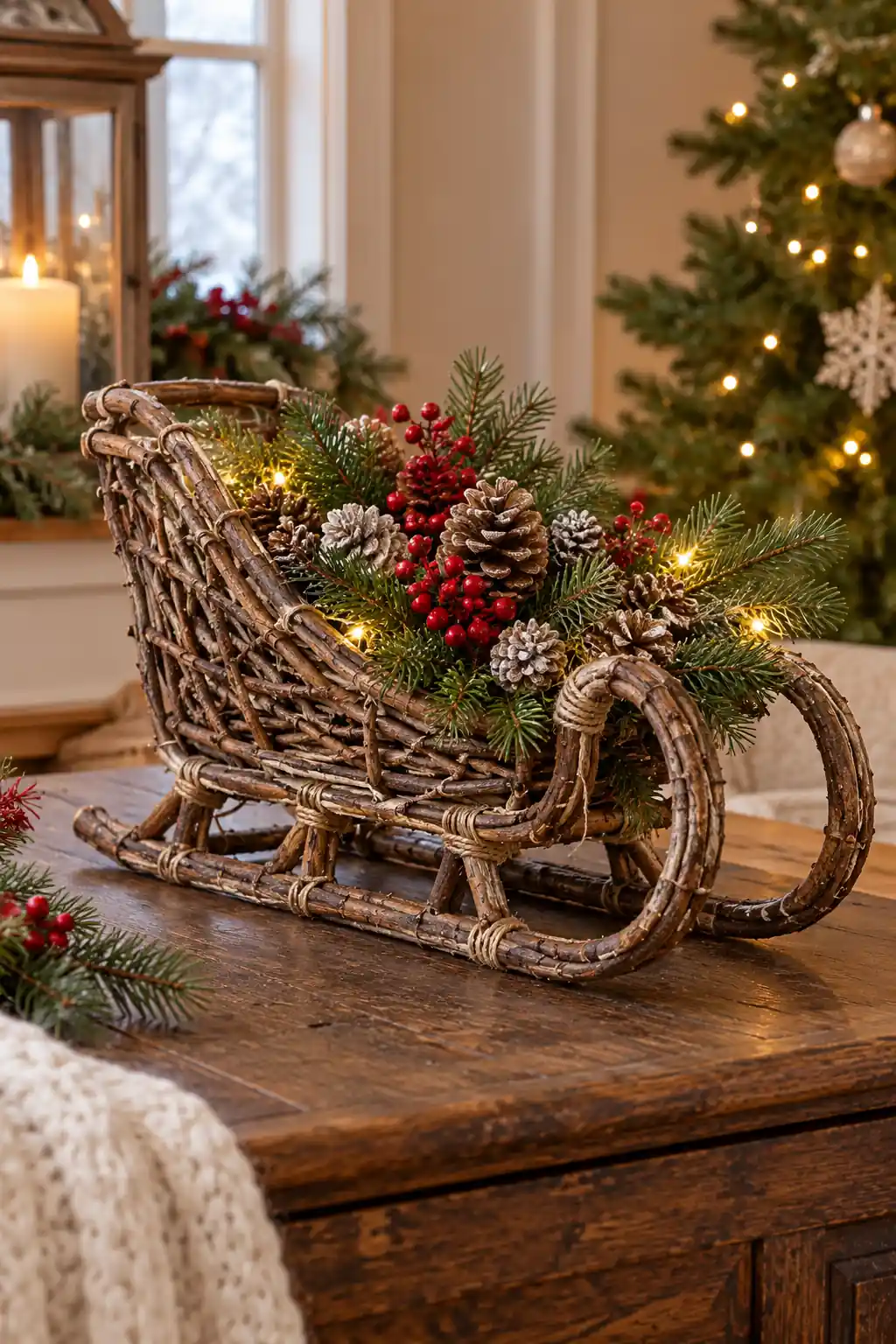 09 rustic twig sleigh
