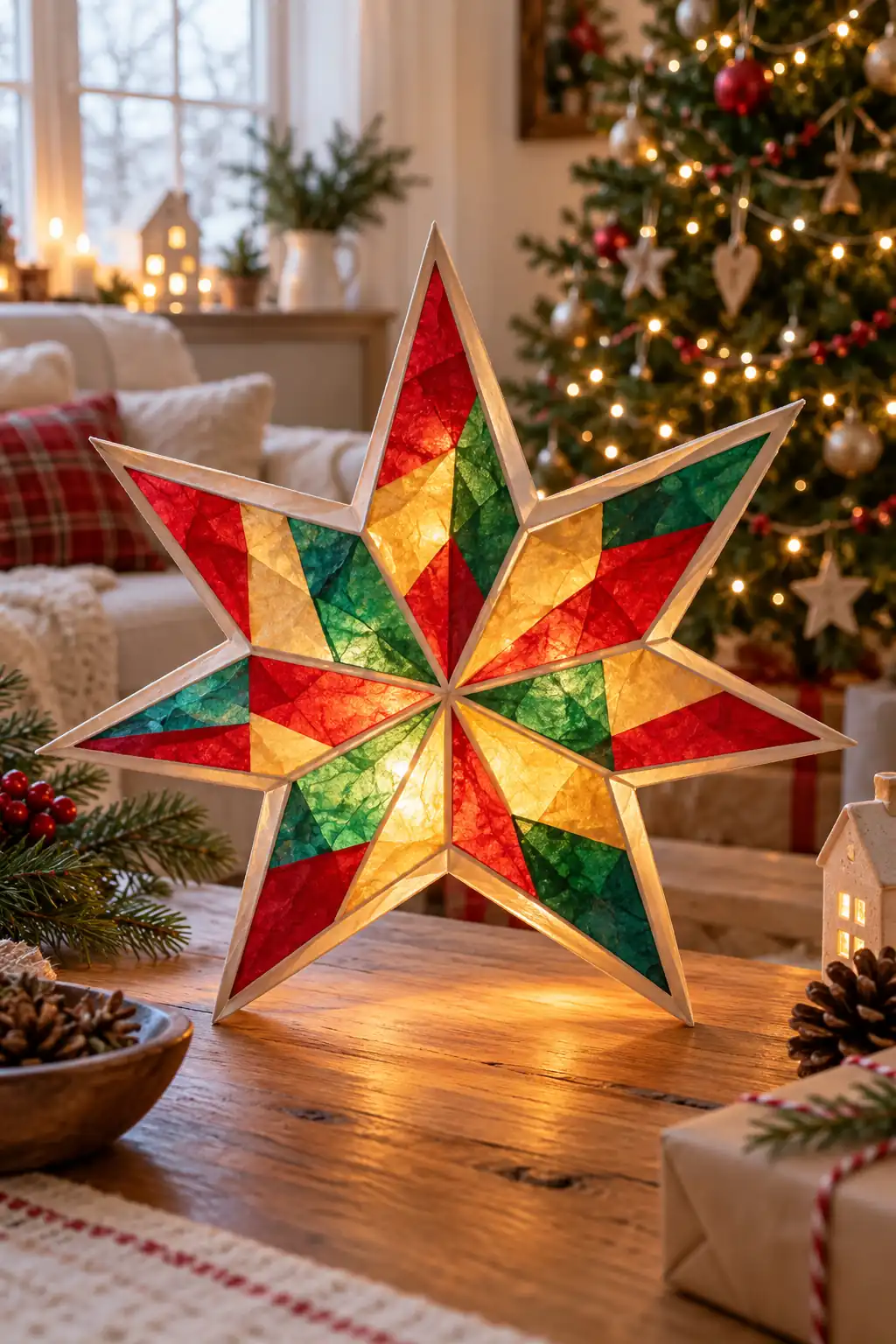 04 stained glass tissue star