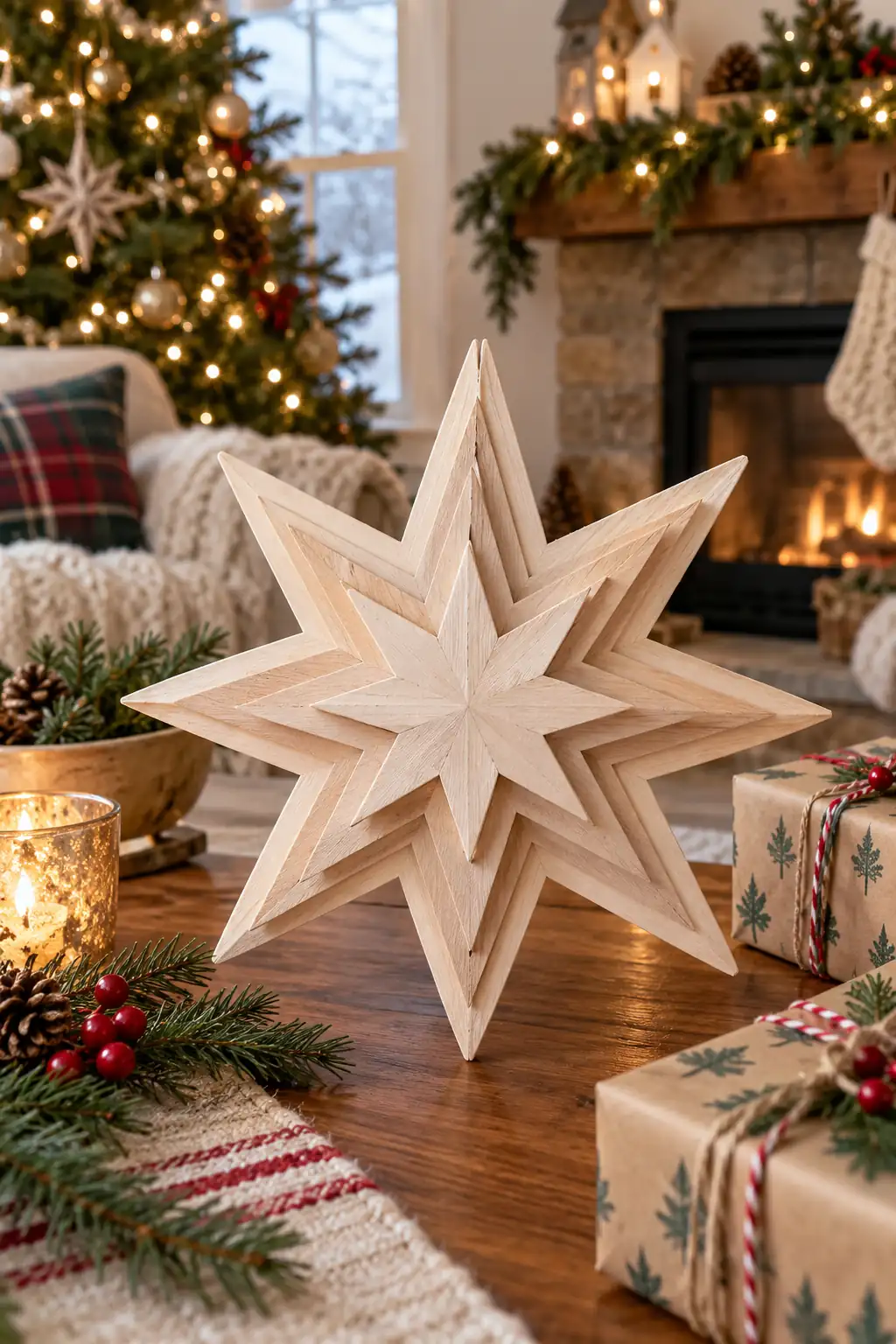 12 layered balsa star