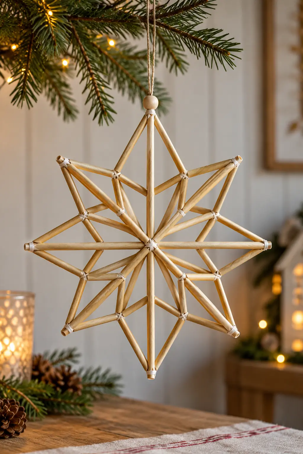 09 paper straw geometric star