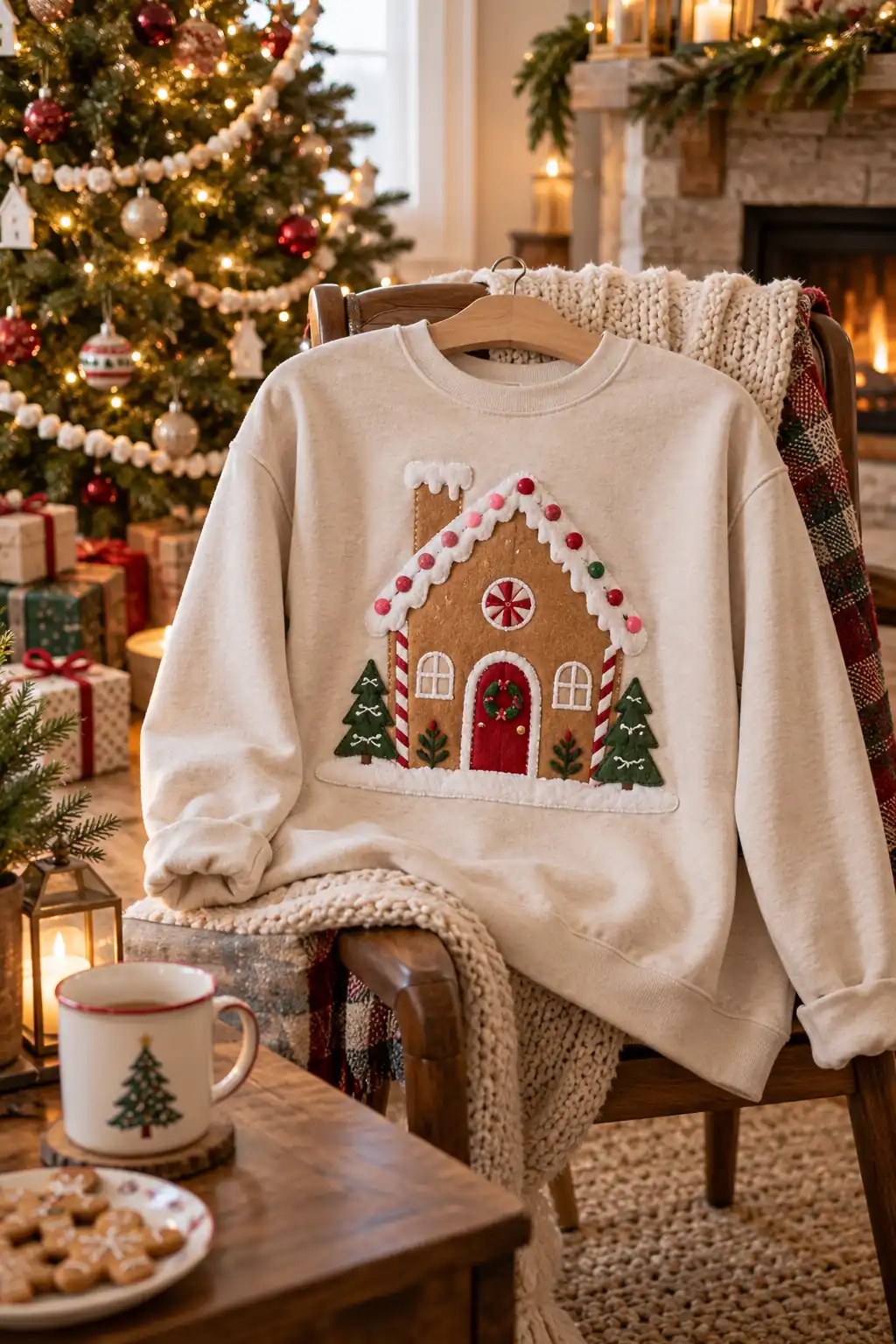 04 applique gingerbread house