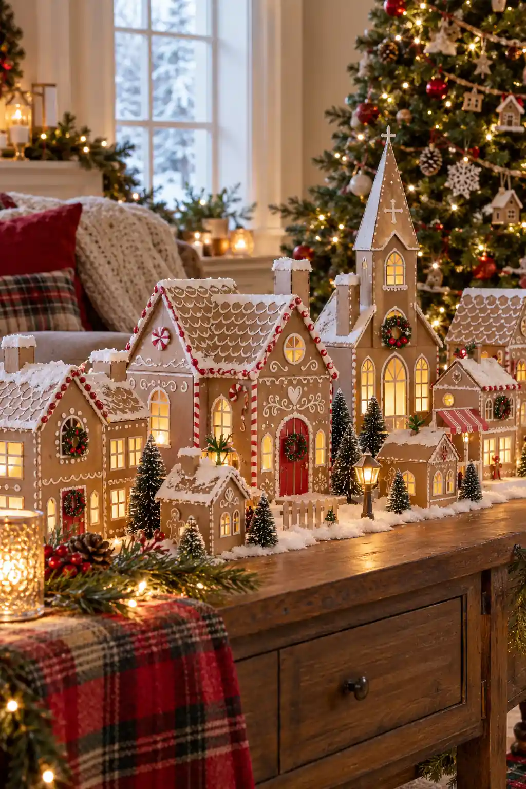 10 gingerbread style cardboard village