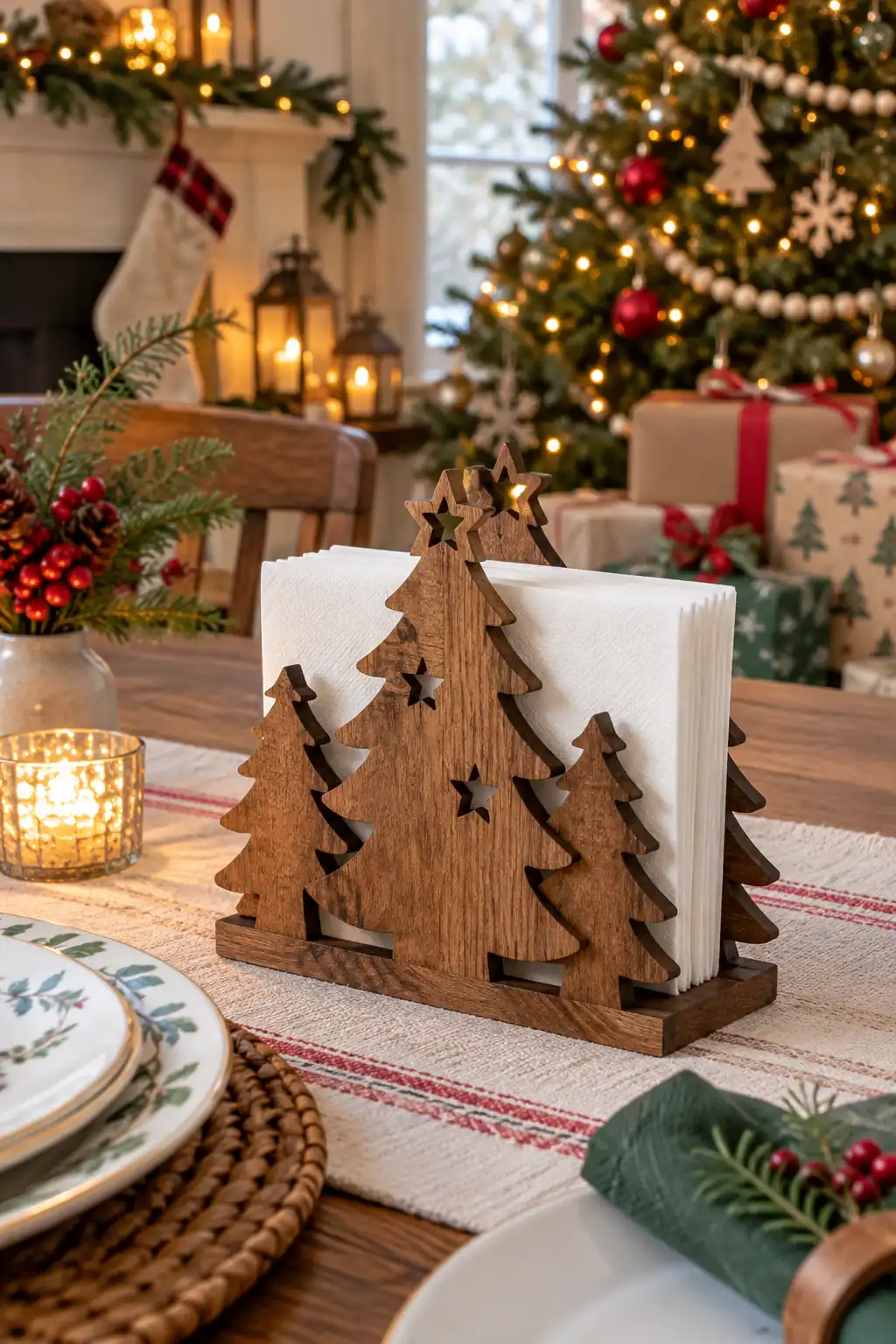 09 christmas tree napkin holder