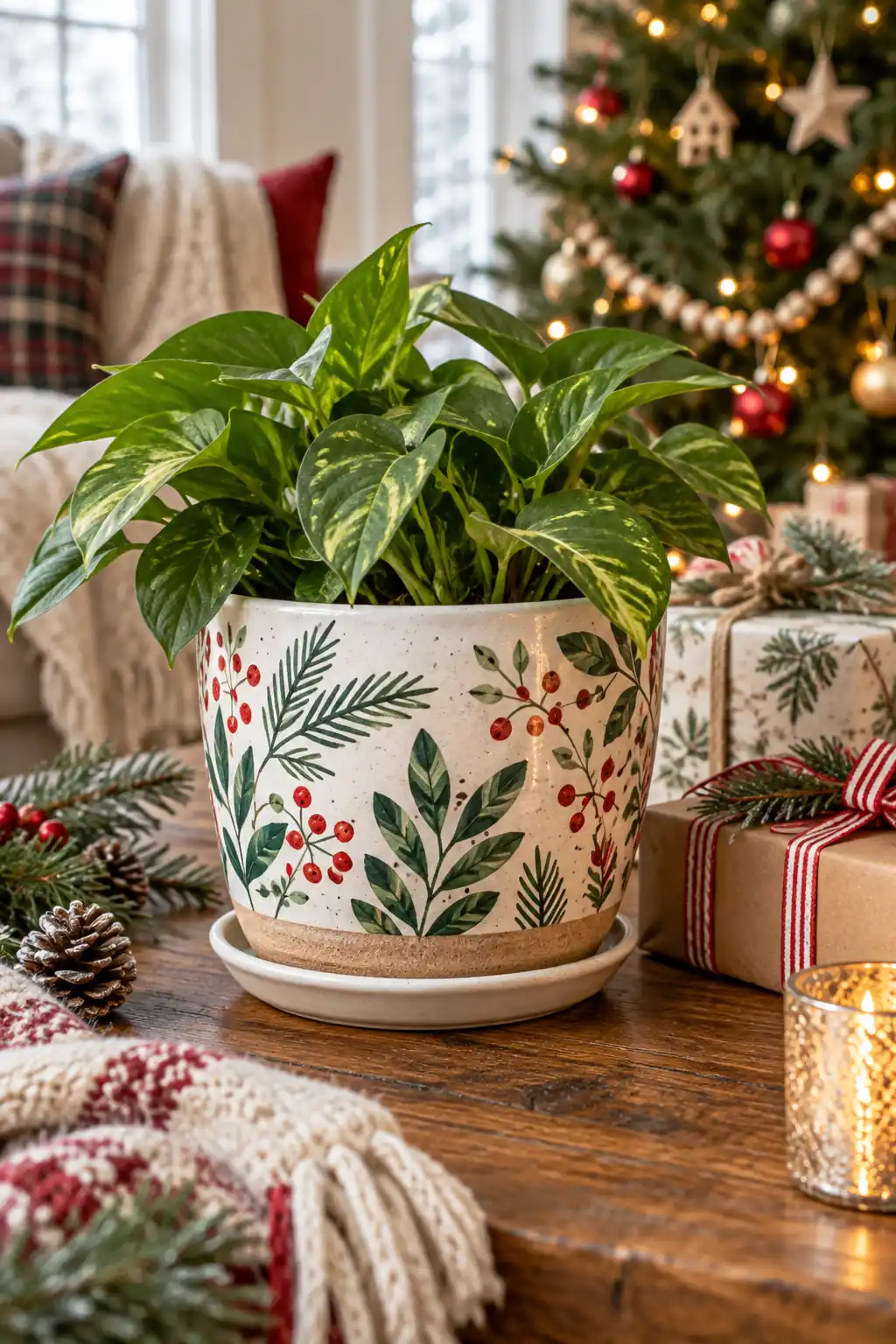 06 painted ceramic planter