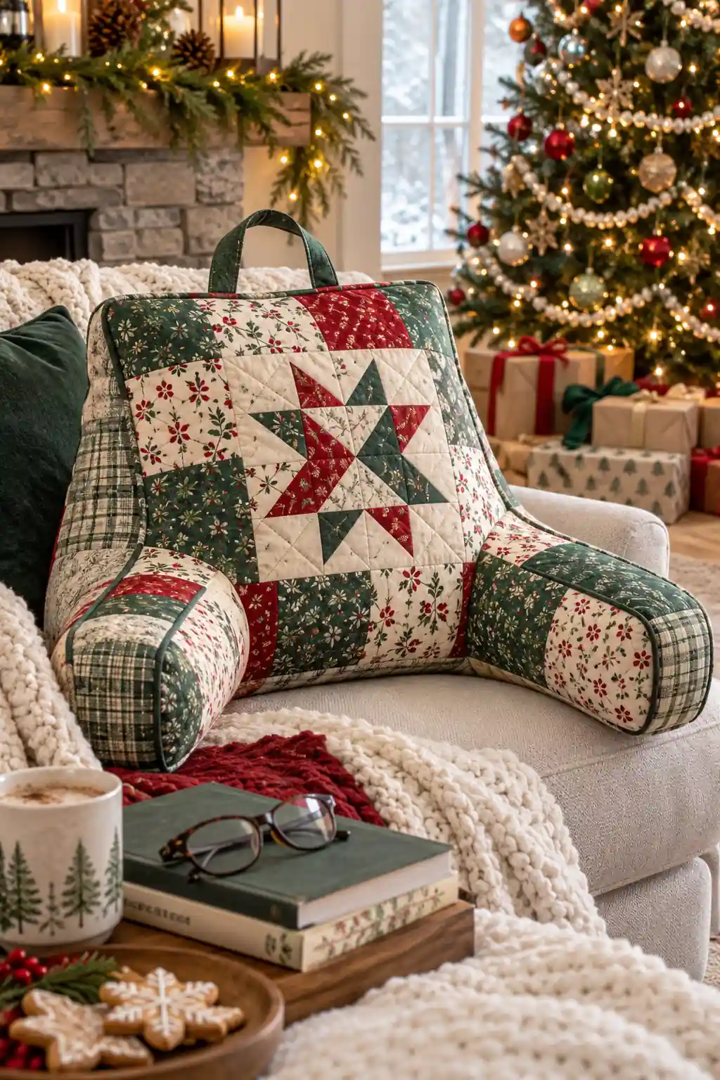 08 quilted reading pillow